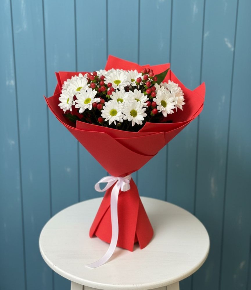 Букет цветов из: Хризантемы в Родыках