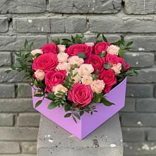 Цветочная композиция из Розы в коробке в Родыках