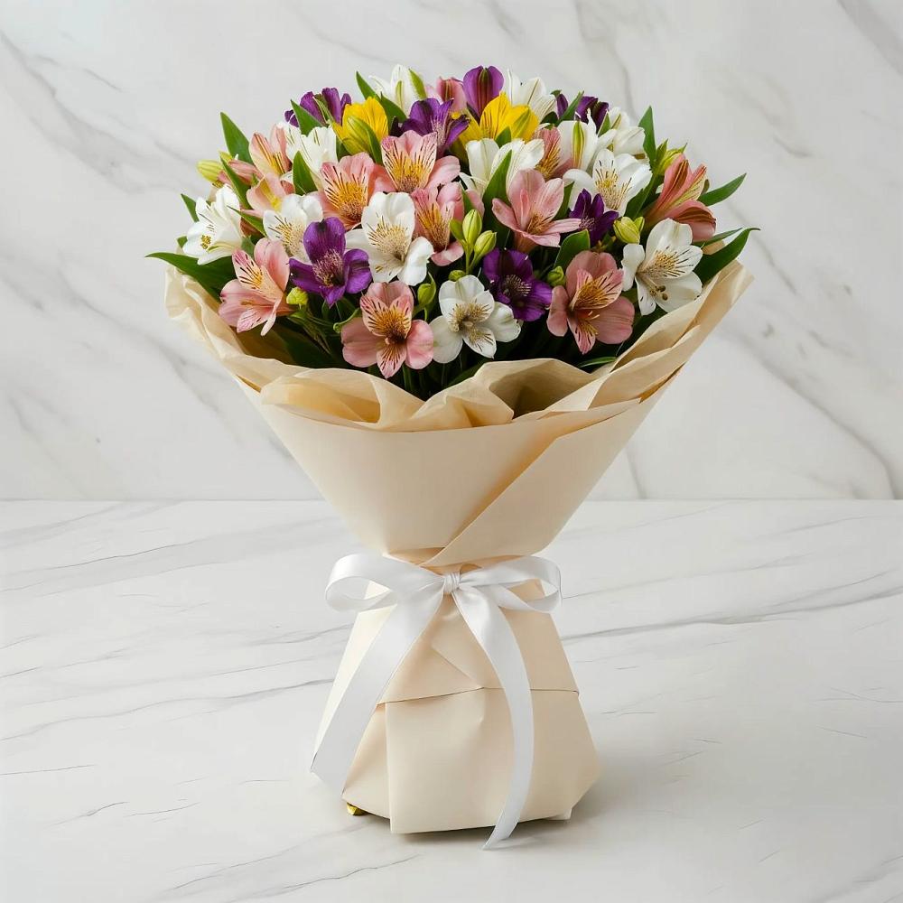 Букет цветов из: Альстромерии в Родыках