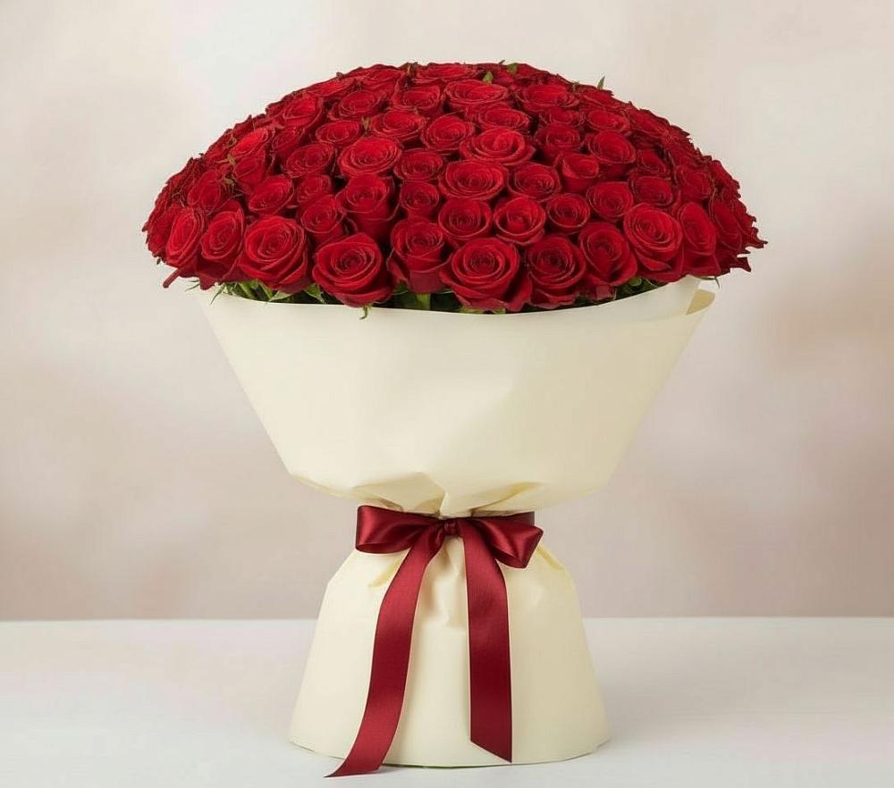 Букет 101 Красная роза Милано в Родыках