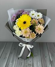 Букет цветов из:  Розы, Герберы и Хризантемы #REPLACE_PRED# Родыках