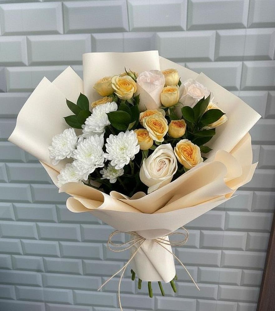 Букет цветов из: Розы и Хризантемы в Родыках