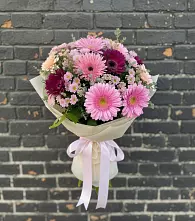 Букет цветов из:  Герберы и Хризантемы в Родыках