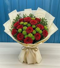 Букет цветов из:  Розы и Хризантемы #REPLACE_PRED# Родыках