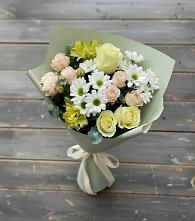 Букет цветов из:  Альстромерии, Розы и Хризантемы #REPLACE_PRED# Родыках