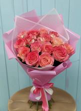 Букет 15 Розовых роз Равель в Родыках