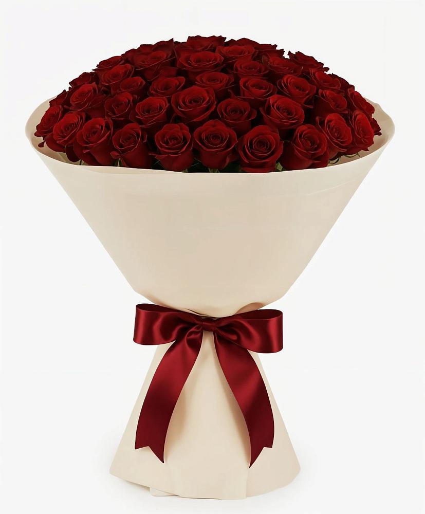 Букет 101 Бордовая роза Блэк Бакарра в Родыках